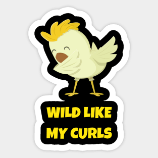 Wild Like My Curls Toddler Shirt Funny Curly Hair Tee Kids T-Shirt Sticker